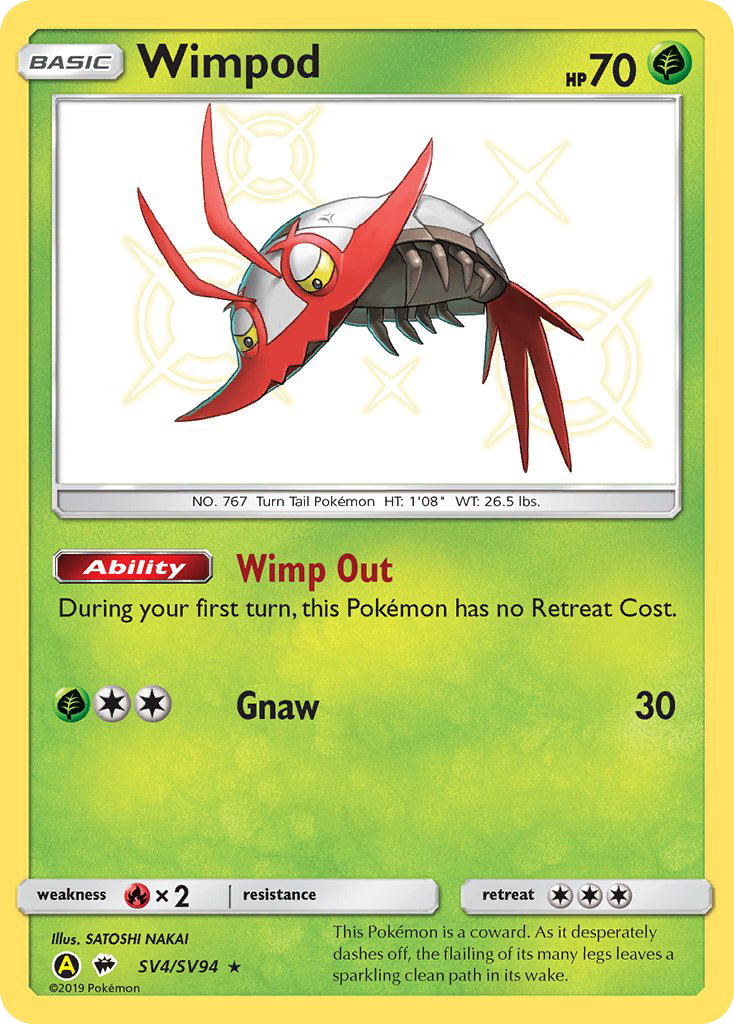 Wimpod (SV4/SV94) [Sun & Moon: Hidden Fates - Shiny Vault] | Dragon's Lair Comics and Fantasy Houston TX
