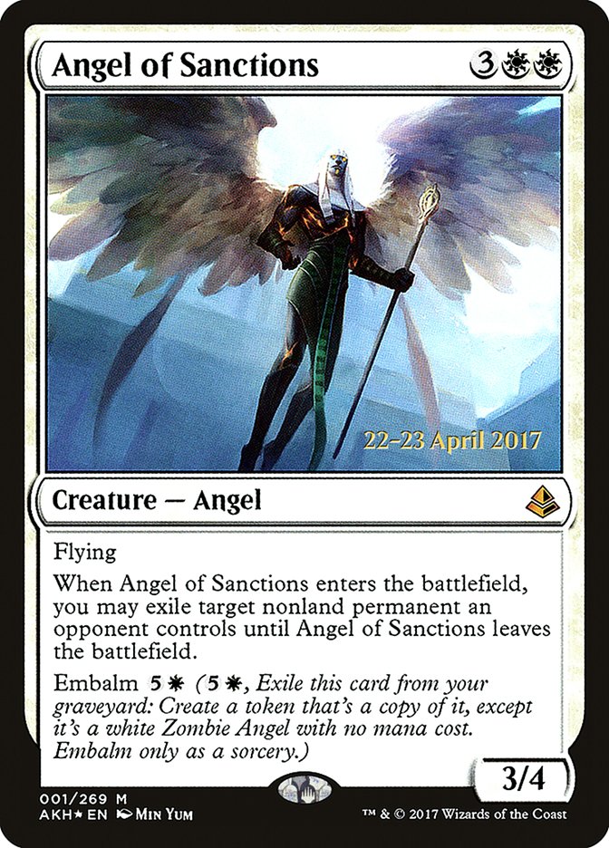 Angel of Sanctions [Amonkhet Prerelease Promos] | Dragon's Lair Comics and Fantasy Houston TX