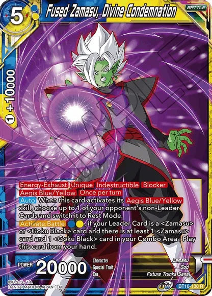 Fused Zamasu, Divine Condemnation (BT16-130) [Realm of the Gods] | Dragon's Lair Comics and Fantasy Houston TX