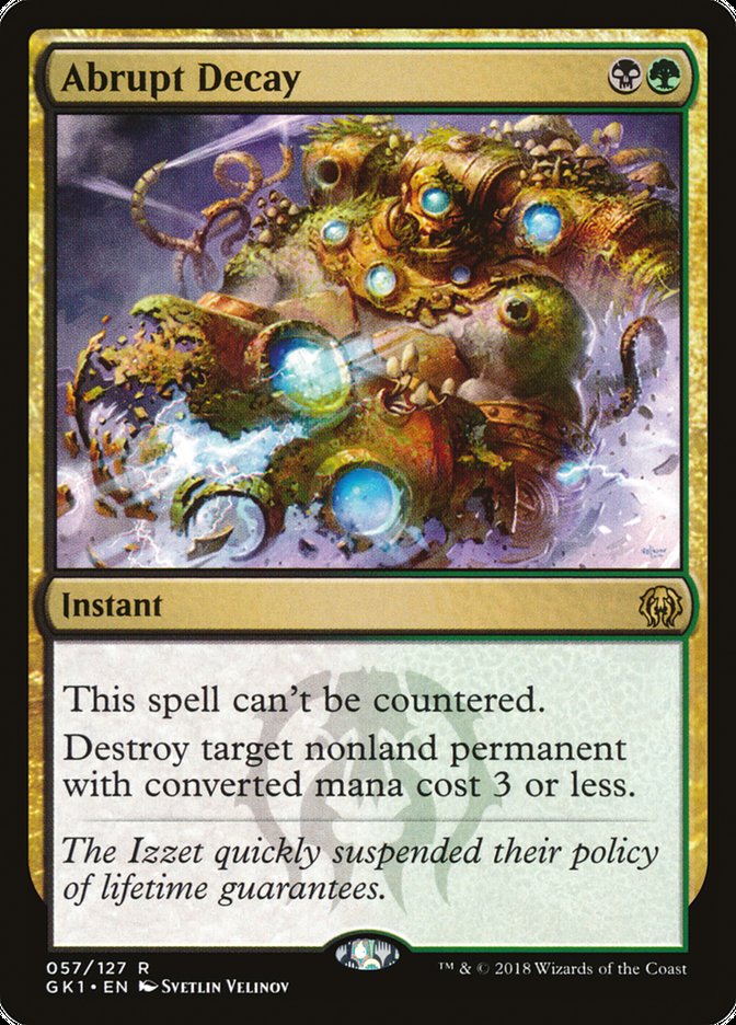 Abrupt Decay [Guilds of Ravnica Guild Kit] | Dragon's Lair Comics and Fantasy Houston TX