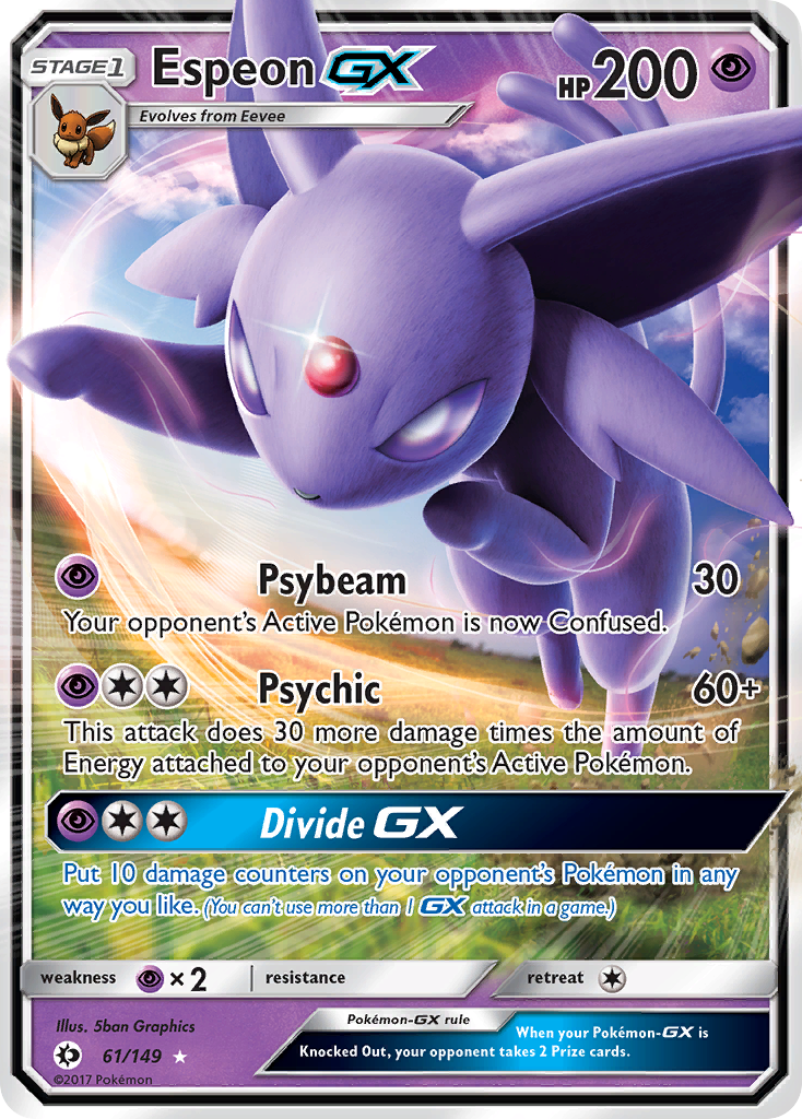 Espeon GX (61/149) [Sun & Moon: Base Set] | Dragon's Lair Comics and Fantasy Houston TX