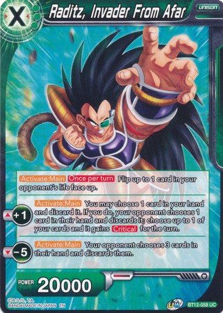 Raditz, Invader From Afar (BT12-058) [Vicious Rejuvenation] | Dragon's Lair Comics and Fantasy Houston TX