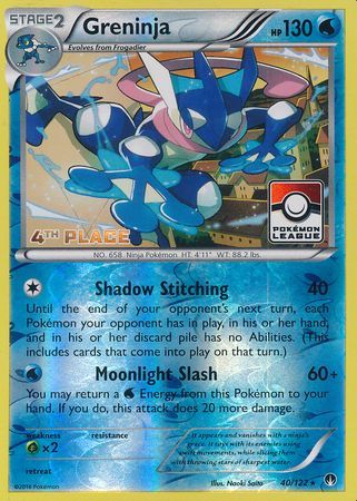 Greninja (40/122) (League Promo 4th Place) [XY: BREAKpoint] | Dragon's Lair Comics and Fantasy Houston TX