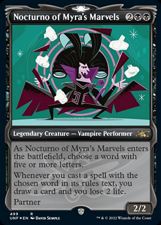 Nocturno of Myra's Marvels (Showcase) (Galaxy Foil) [Unfinity] | Dragon's Lair Comics and Fantasy Houston TX