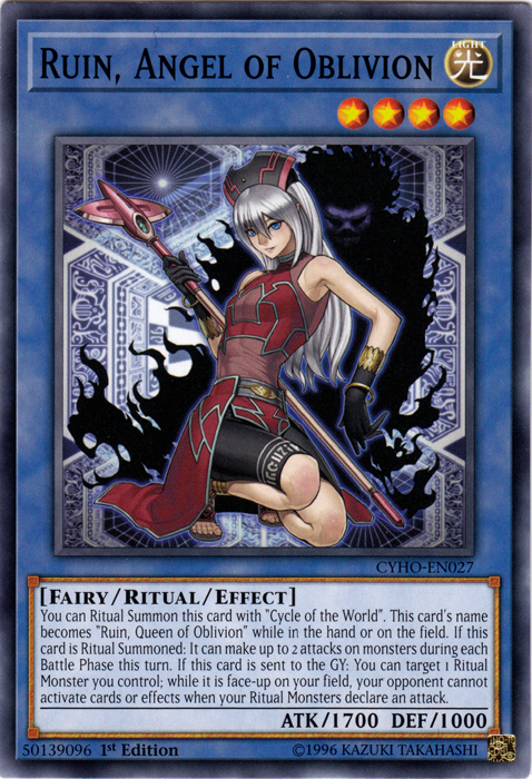 Ruin, Angel of Oblivion [CYHO-EN027] Common | Dragon's Lair Comics and Fantasy Houston TX