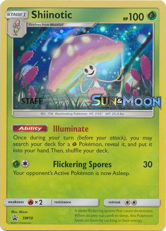 Shiinotic (SM10) (Staff Prerelease Promo) [Sun & Moon: Black Star Promos] | Dragon's Lair Comics and Fantasy Houston TX