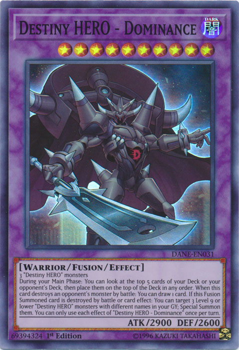 Destiny HERO - Dominance [DANE-EN031] Super Rare | Dragon's Lair Comics and Fantasy Houston TX