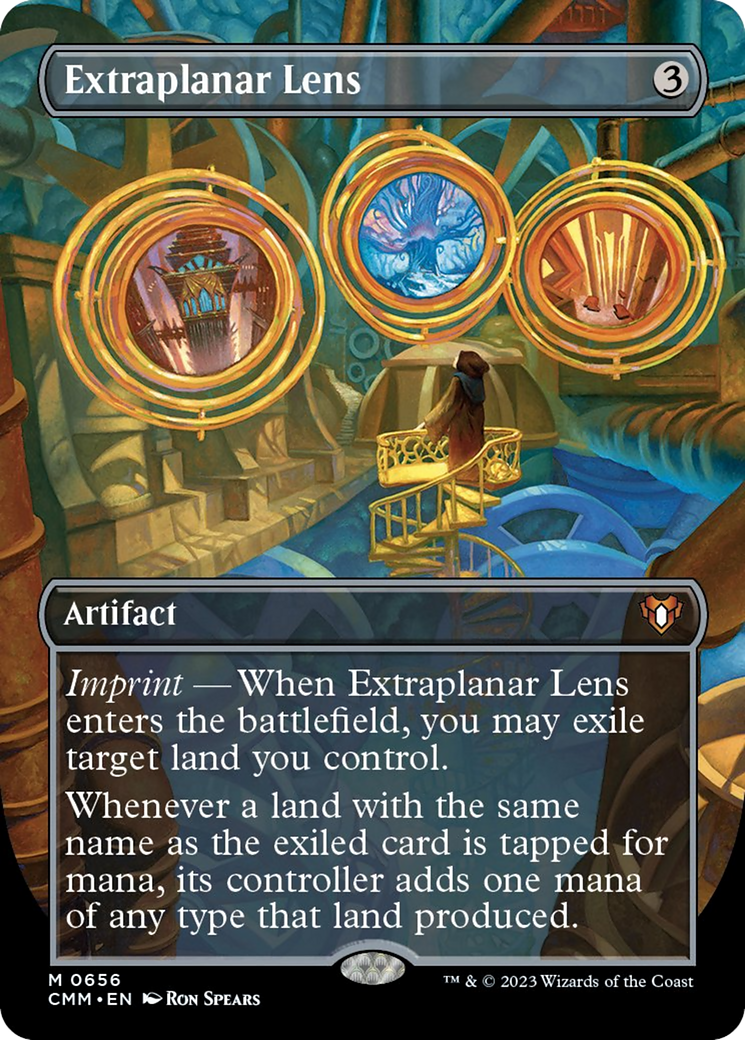 Extraplanar Lens (Borderless Alternate Art) [Commander Masters] | Dragon's Lair Comics and Fantasy Houston TX