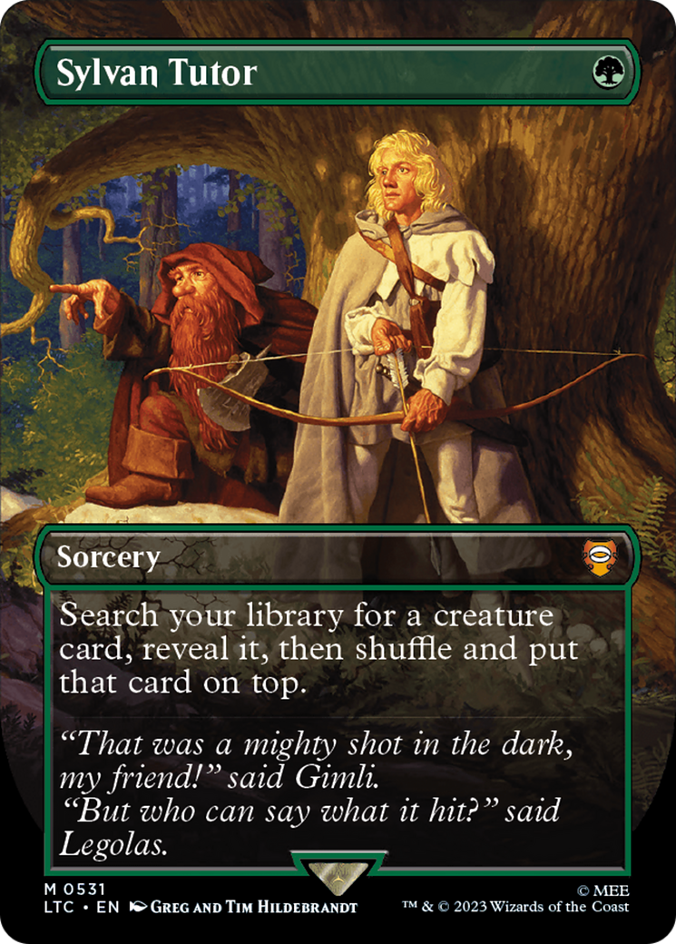 Sylvan Tutor (Borderless) [The Lord of the Rings: Tales of Middle-Earth Commander] | Dragon's Lair Comics and Fantasy Houston TX