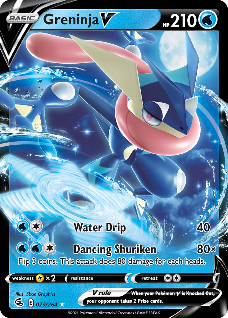 Greninja V (073/264) (Intro Deck) [Sword & Shield: Fusion Strike] | Dragon's Lair Comics and Fantasy Houston TX