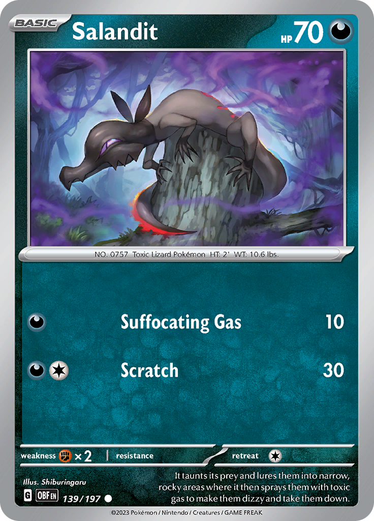Salandit (139/197) [Scarlet & Violet: Obsidian Flames] | Dragon's Lair Comics and Fantasy Houston TX