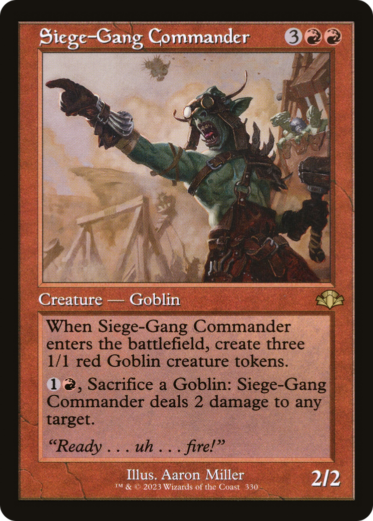 Siege-Gang Commander (Retro) [Dominaria Remastered] | Dragon's Lair Comics and Fantasy Houston TX