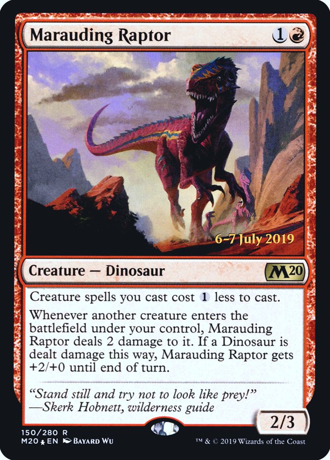Marauding Raptor [Core Set 2020 Prerelease Promos] | Dragon's Lair Comics and Fantasy Houston TX