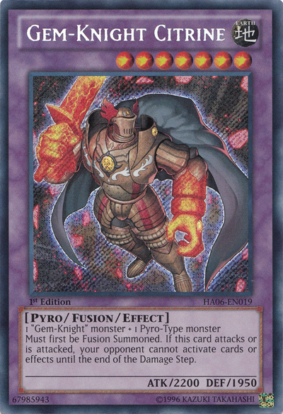 Gem-Knight Citrine [HA06-EN019] Secret Rare | Dragon's Lair Comics and Fantasy Houston TX