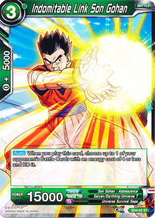Indomitable Link Son Gohan (Starter Deck - The Guardian of Namekians) (SD4-02) [Colossal Warfare] | Dragon's Lair Comics and Fantasy Houston TX
