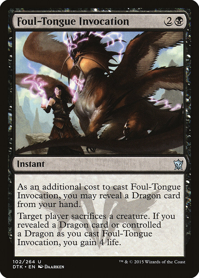 Foul-Tongue Invocation [Dragons of Tarkir] | Dragon's Lair Comics and Fantasy Houston TX