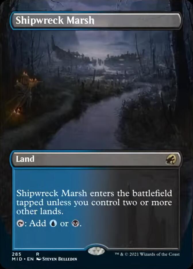 Shipwreck Marsh (Borderless Alternate Art) [Innistrad: Midnight Hunt] | Dragon's Lair Comics and Fantasy Houston TX