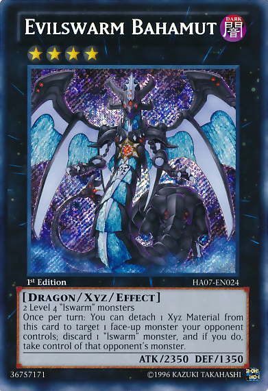 Evilswarm Bahamut [HA07-EN024] Secret Rare | Dragon's Lair Comics and Fantasy Houston TX