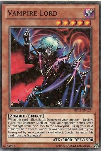 Vampire Lord [BP01-EN127] Starfoil Rare | Dragon's Lair Comics and Fantasy Houston TX