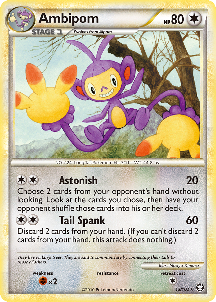 Ambipom (13/102) [HeartGold & SoulSilver: Triumphant] | Dragon's Lair Comics and Fantasy Houston TX