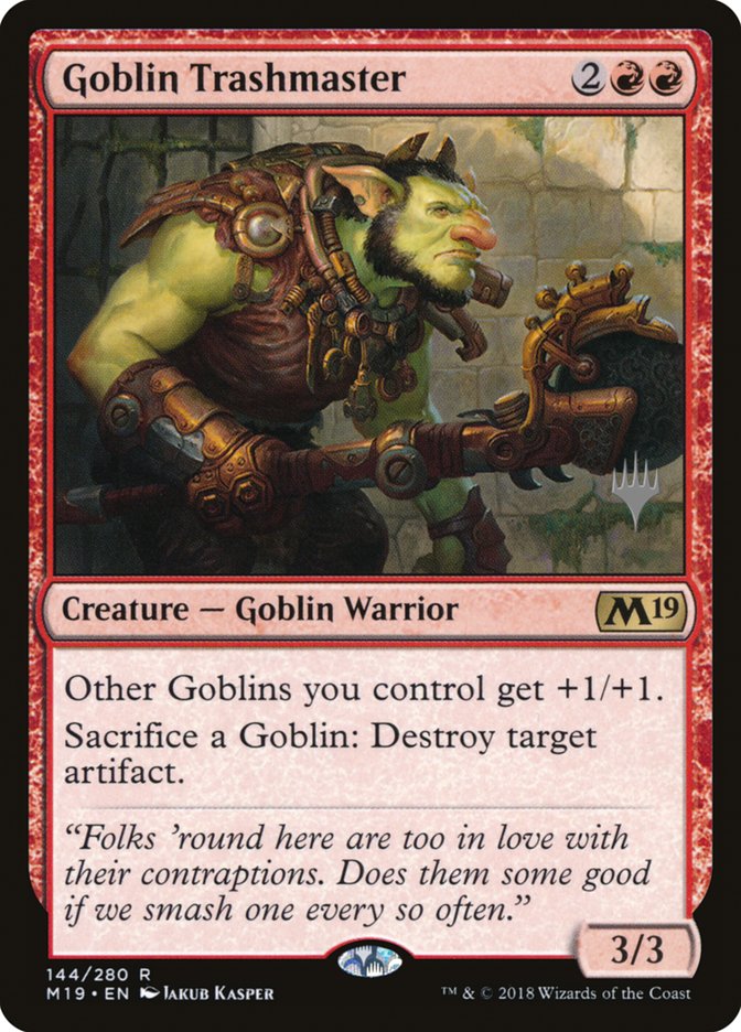 Goblin Trashmaster (Promo Pack) [Core Set 2019 Promos] | Dragon's Lair Comics and Fantasy Houston TX