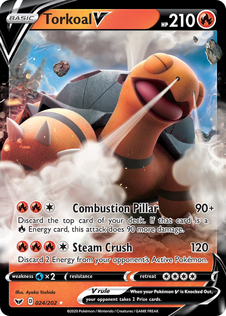 Torkoal V (024/202) [Sword & Shield: Base Set] | Dragon's Lair Comics and Fantasy Houston TX