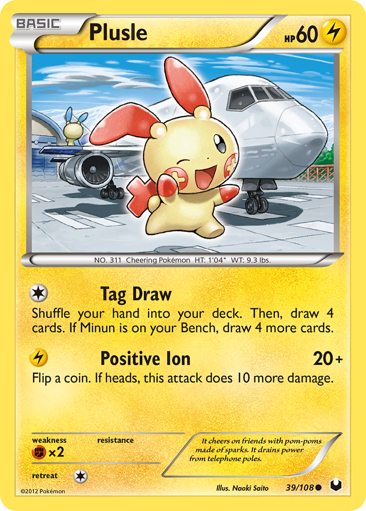 Plusle (39/108) [Black & White: Dark Explorers] | Dragon's Lair Comics and Fantasy Houston TX