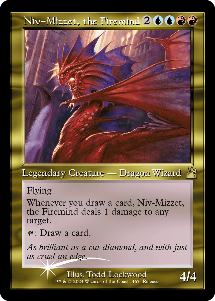 Niv-Mizzet, the Firemind (Retro Frame) [Ravnica Remastered] | Dragon's Lair Comics and Fantasy Houston TX