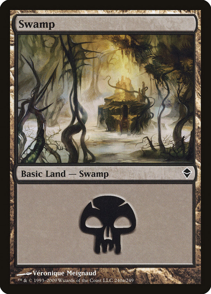 Swamp (240a) [Zendikar] | Dragon's Lair Comics and Fantasy Houston TX