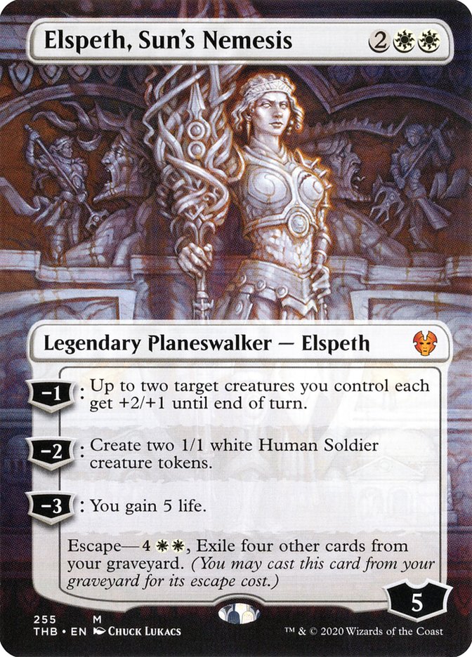 Elspeth, Sun's Nemesis (Borderless) [Theros Beyond Death] | Dragon's Lair Comics and Fantasy Houston TX