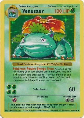 Venusaur (15/102) [Base Set Shadowless Unlimited] | Dragon's Lair Comics and Fantasy Houston TX