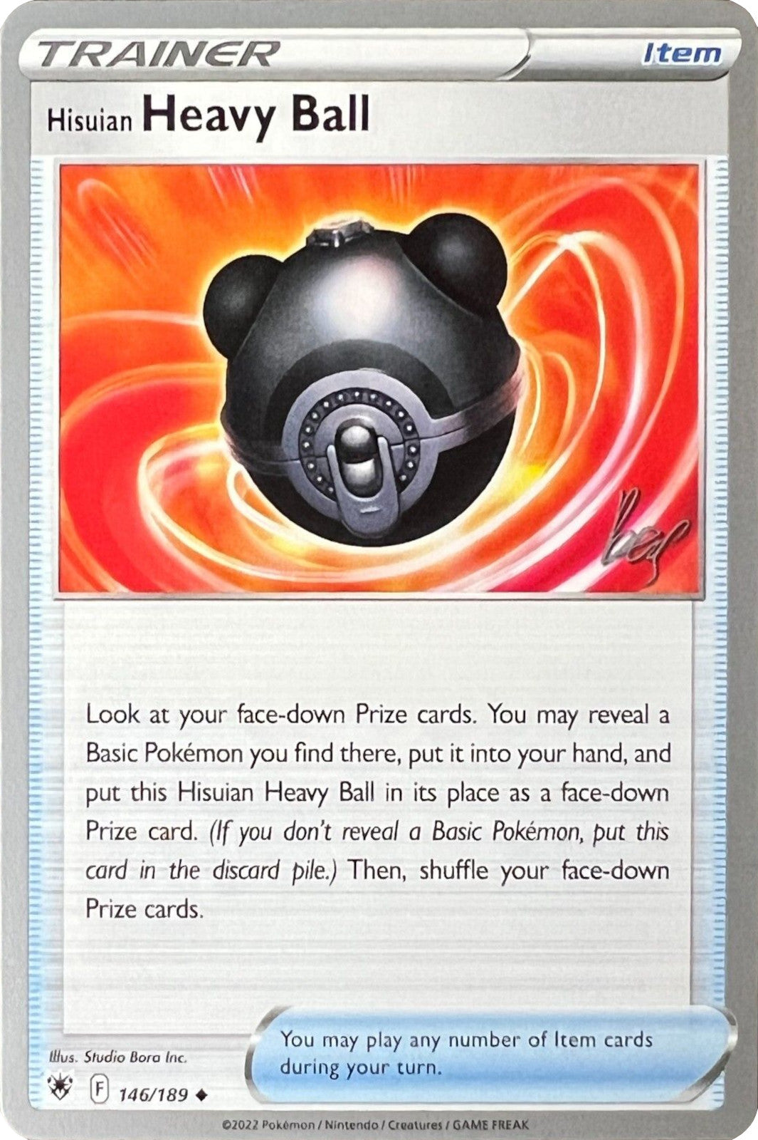 Hisuian Heavy Ball (146/189) (Cheryl Again - Sebastian Lashmet) [World Championships 2022] | Dragon's Lair Comics and Fantasy Houston TX