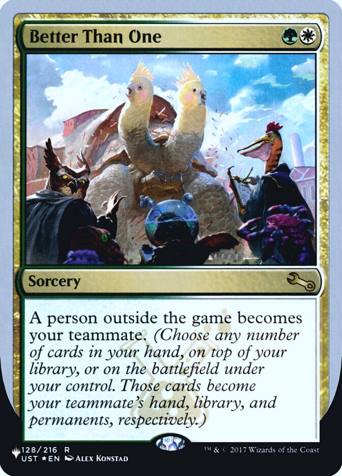 Better Than One (Unfinity Foil Edition) [The List] | Dragon's Lair Comics and Fantasy Houston TX
