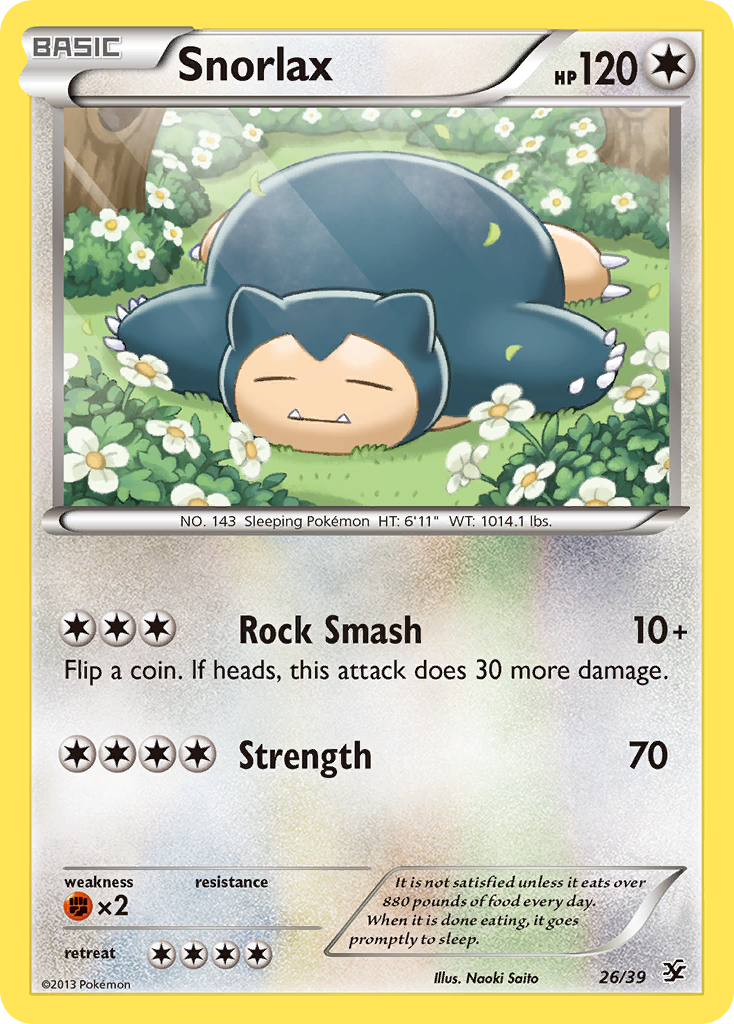 Snorlax (26/39) [XY: Kalos Starter Set] | Dragon's Lair Comics and Fantasy Houston TX