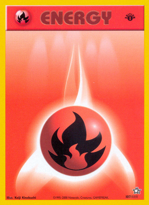 Fire Energy (107/111) [Neo Genesis 1st Edition] | Dragon's Lair Comics and Fantasy Houston TX