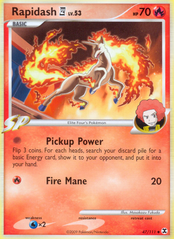 Rapidash (47/111) [Platinum: Rising Rivals] | Dragon's Lair Comics and Fantasy Houston TX