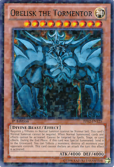 Obelisk the Tormentor [BP02-EN125] Mosaic Rare | Dragon's Lair Comics and Fantasy Houston TX