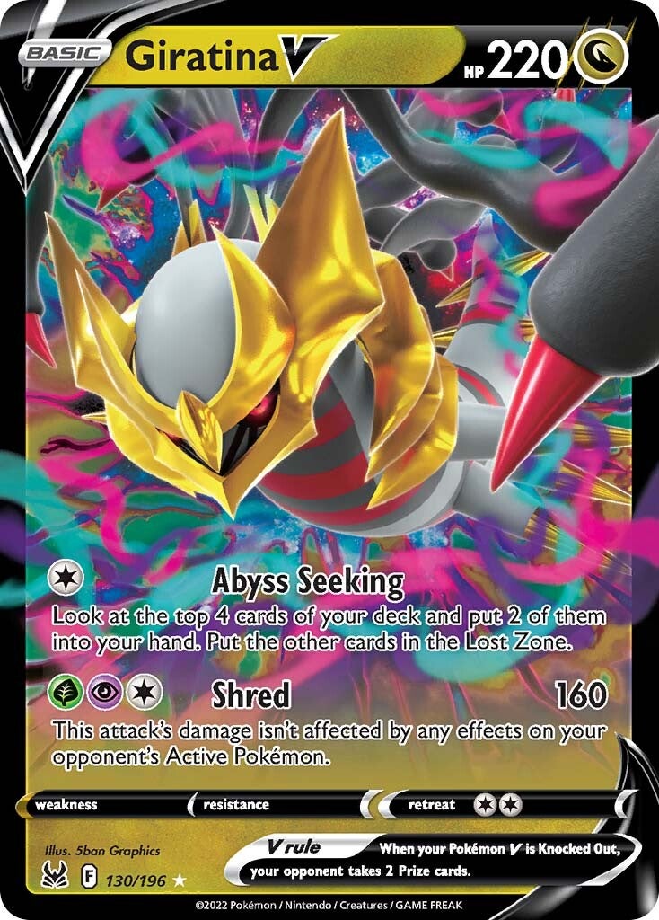 Giratina V (130/196) [Sword & Shield: Lost Origin] | Dragon's Lair Comics and Fantasy Houston TX