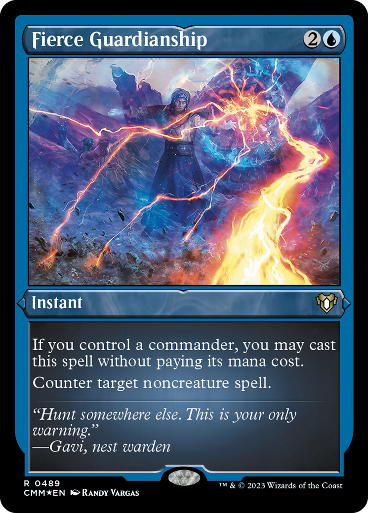 Fierce Guardianship (Foil Etched) [Commander Masters] | Dragon's Lair Comics and Fantasy Houston TX