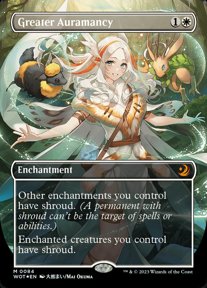 Greater Auramancy (Anime Borderless) (Confetti Foil) [Wilds of Eldraine: Enchanting Tales] | Dragon's Lair Comics and Fantasy Houston TX