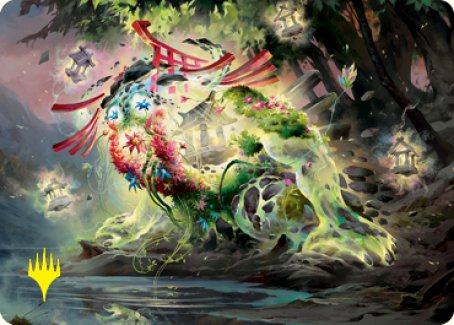 Go-Shintai of Life's Origin Art Card (Gold-Stamped Signature) [Kamigawa: Neon Dynasty Art Series] | Dragon's Lair Comics and Fantasy Houston TX