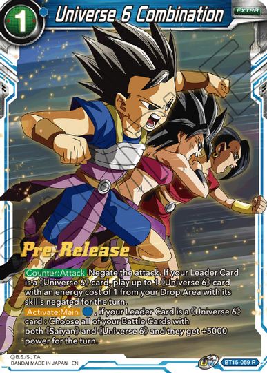 Universe 6 Combination (BT15-059) [Saiyan Showdown Prerelease Promos] | Dragon's Lair Comics and Fantasy Houston TX