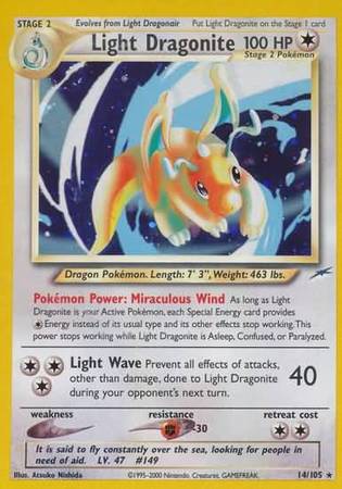Light Dragonite (14/105) [Neo Destiny Unlimited] | Dragon's Lair Comics and Fantasy Houston TX