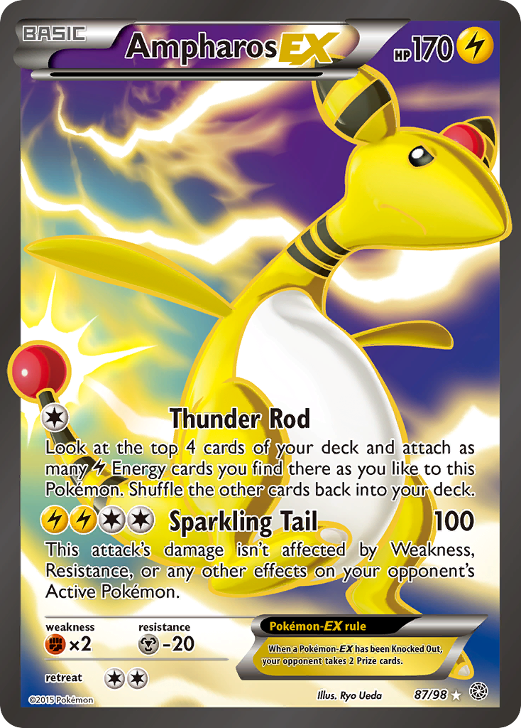Ampharos EX (87/98) [XY: Ancient Origins] | Dragon's Lair Comics and Fantasy Houston TX