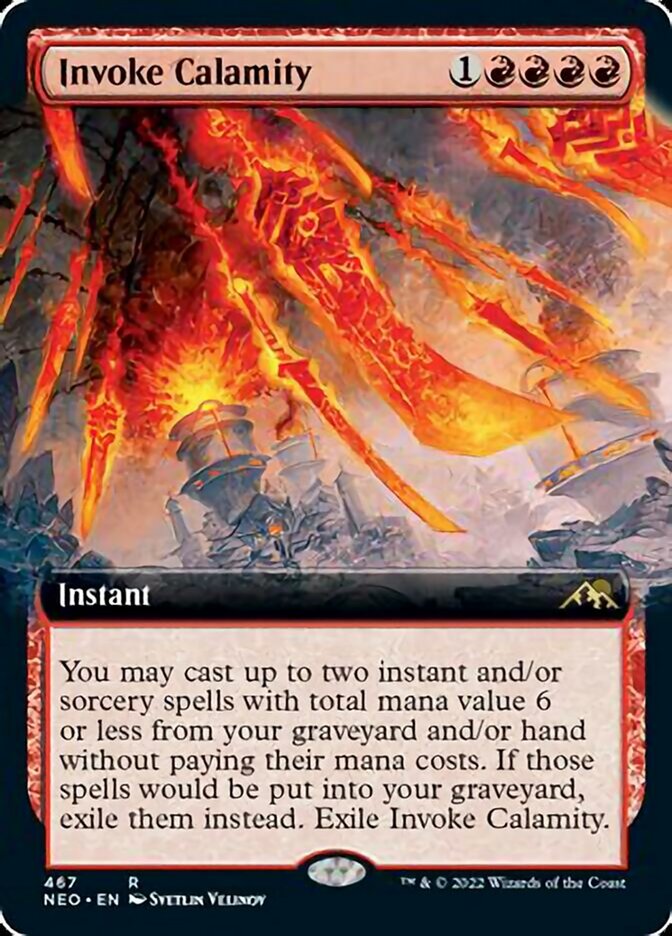 Invoke Calamity (Extended Art) [Kamigawa: Neon Dynasty] | Dragon's Lair Comics and Fantasy Houston TX