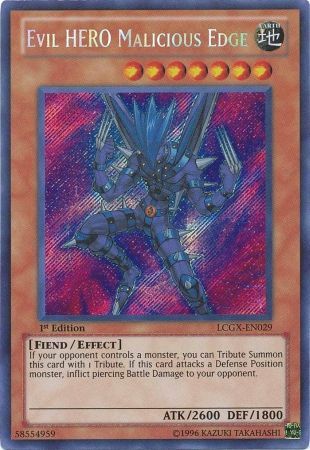Evil HERO Malicious Edge [LCGX-EN029] Secret Rare | Dragon's Lair Comics and Fantasy Houston TX