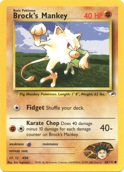 Brock's Mankey (68/132) [Gym Heroes Unlimited] | Dragon's Lair Comics and Fantasy Houston TX
