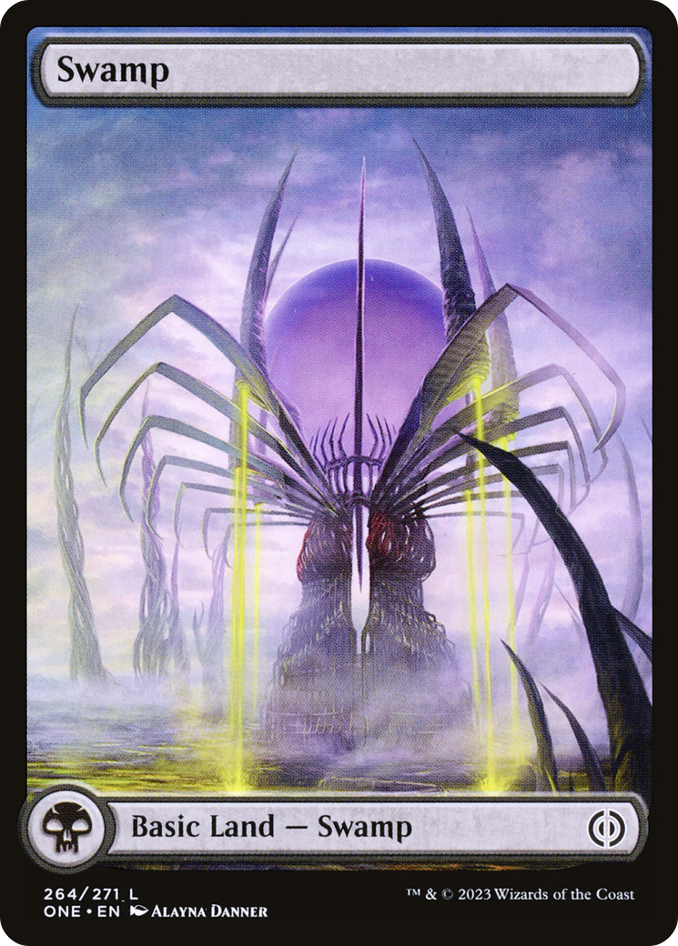Swamp (264) (Full-Art) [Phyrexia: All Will Be One] | Dragon's Lair Comics and Fantasy Houston TX