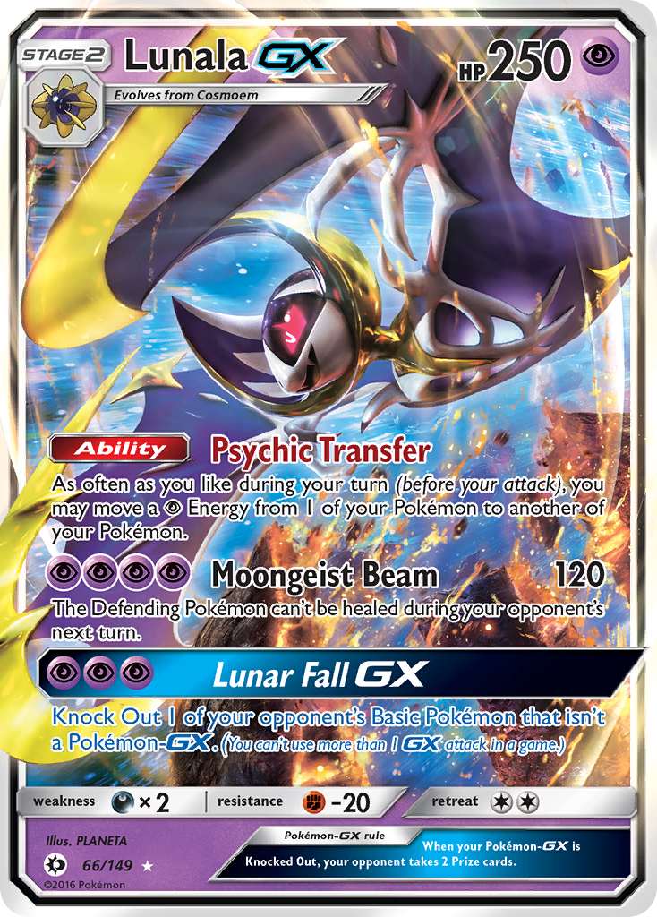 Lunala GX (66/149) [Sun & Moon: Base Set] | Dragon's Lair Comics and Fantasy Houston TX