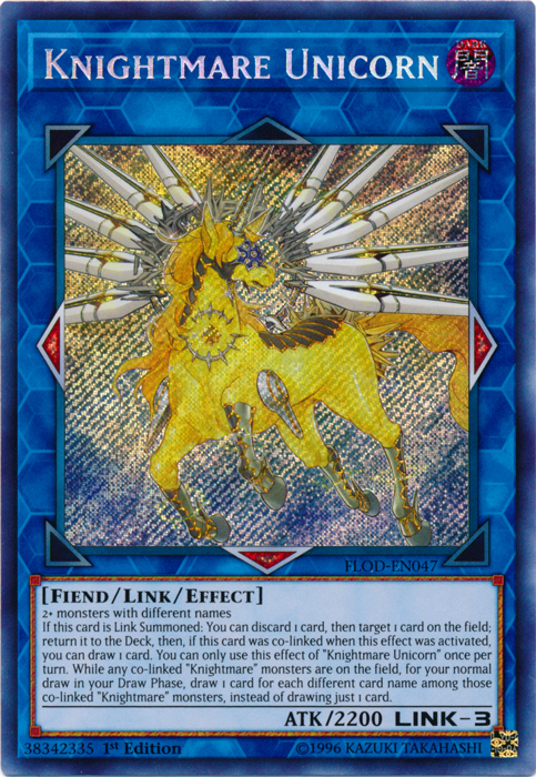 Knightmare Unicorn [FLOD-EN047] Secret Rare | Dragon's Lair Comics and Fantasy Houston TX